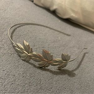 Silver leaf headband